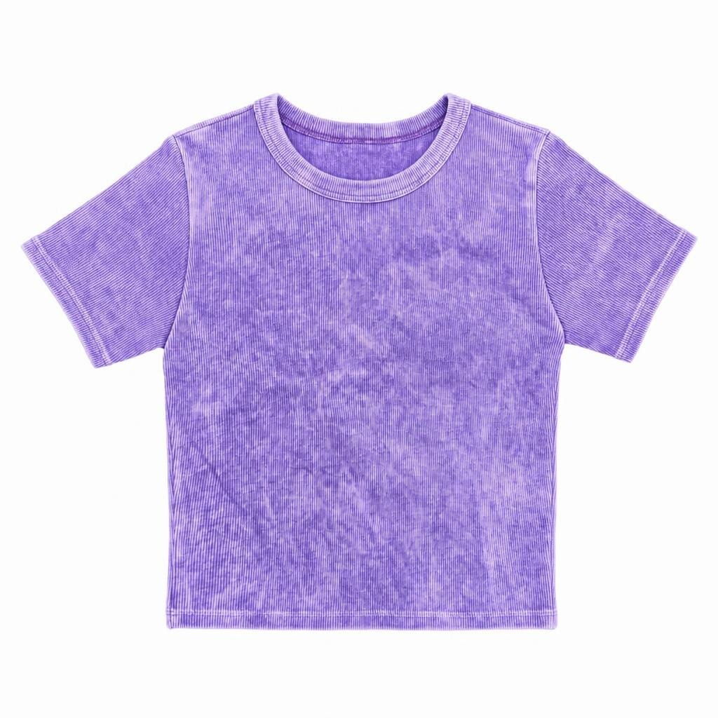 Blusa Manga Corta Tie Die - Lila