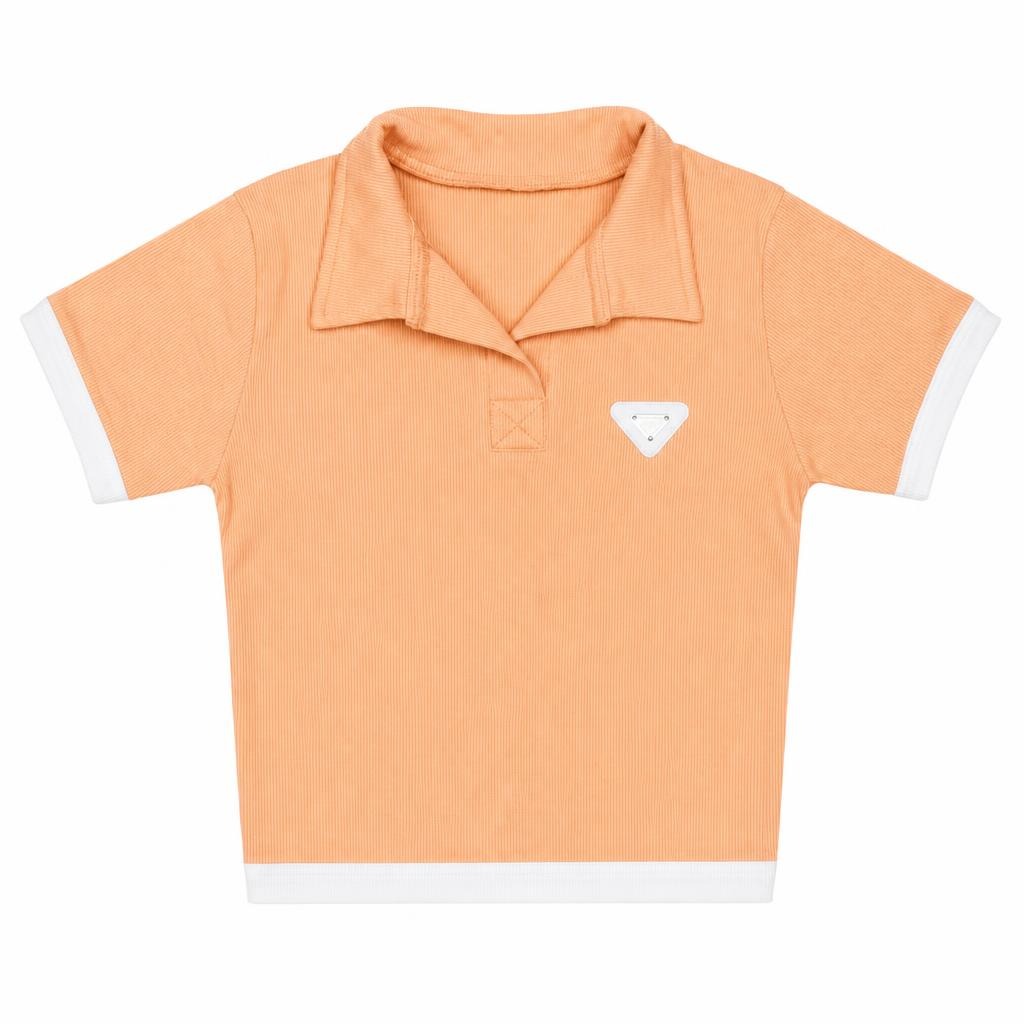 Blusa Polo Contraste - Naranja