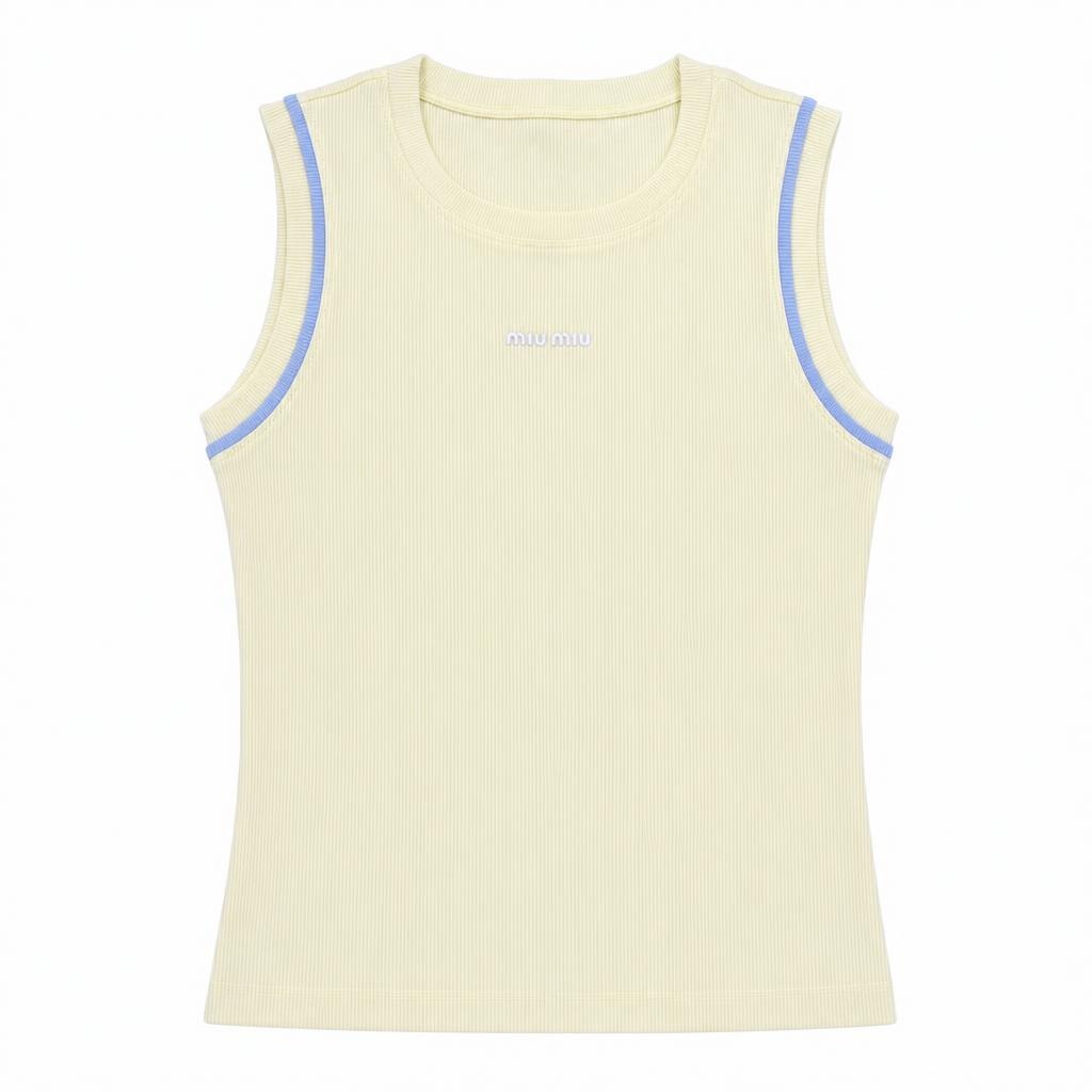 Blusa Siza Pitillo Aplique Miu - Amarillo + Azul bebé