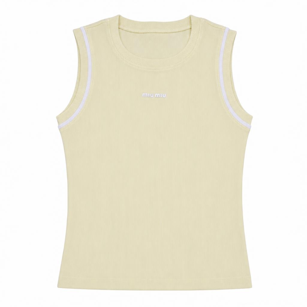 Blusa Siza Pitillo Aplique Miu - Amarillo + Marfil