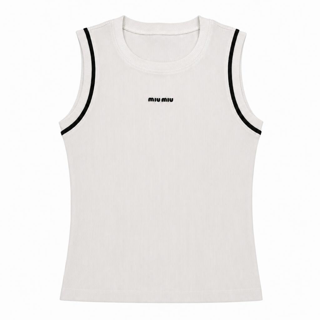 Blusa Siza Pitillo Aplique Miu - Marfil + Negro