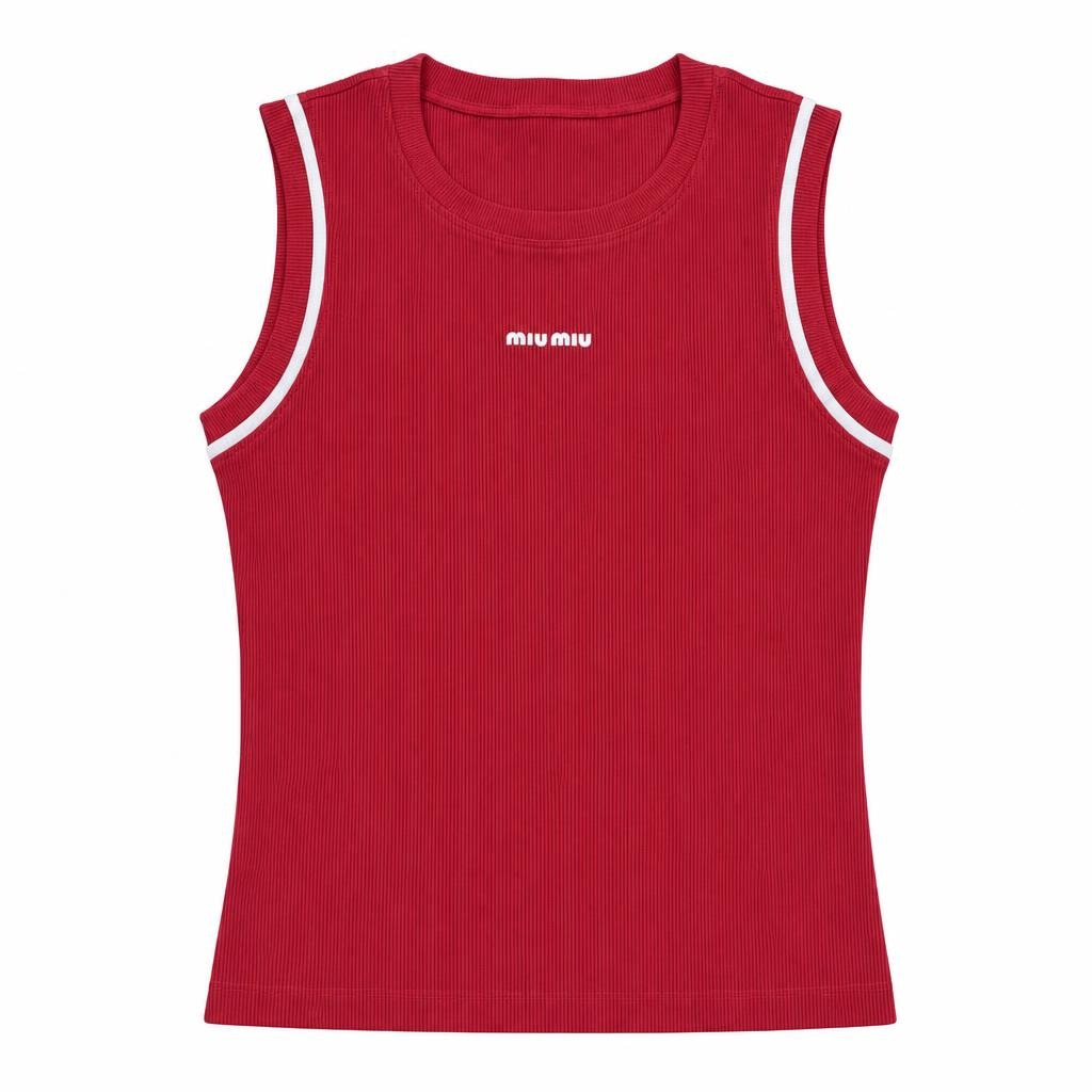 Blusa Siza Pitillo Aplique Miu - Rojo + Marfil