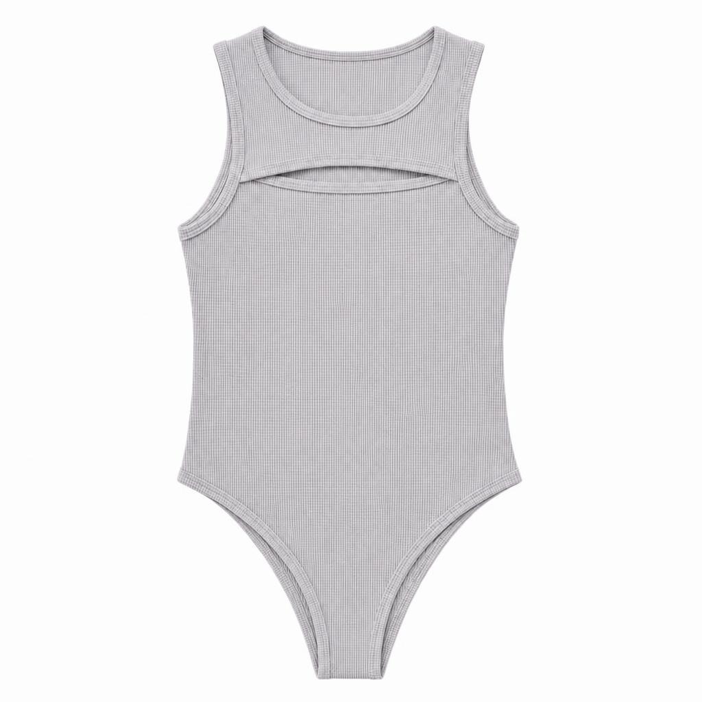 Body Abierto en el Busto - Gris