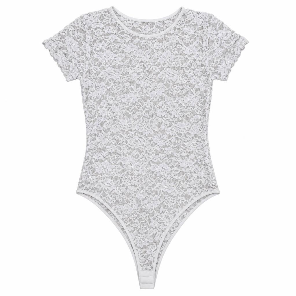 Body Blonda Manga Corta Indv - Blanco