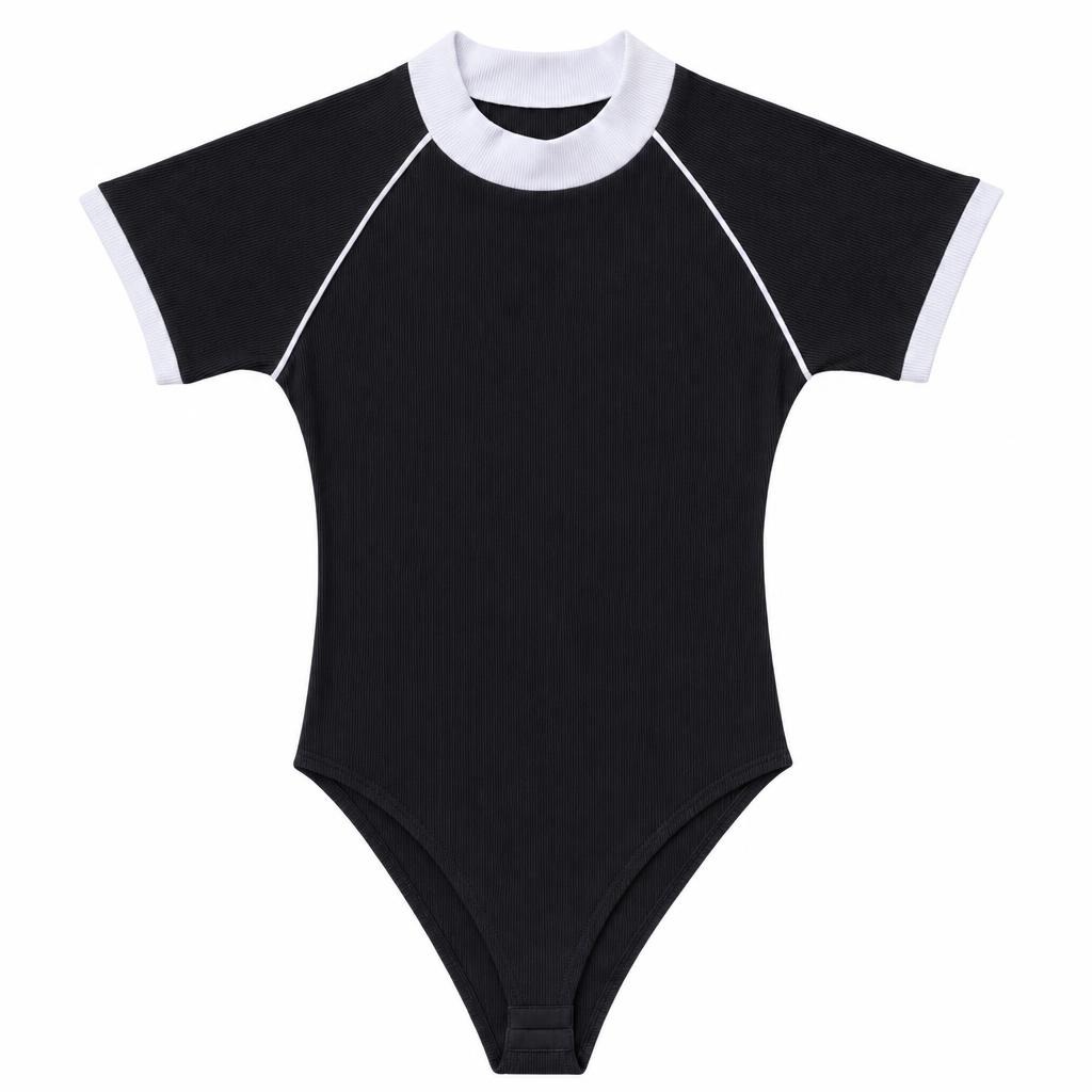 Body Cuello Alto con Contraste