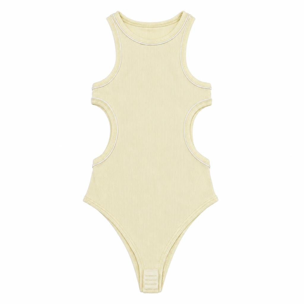 Body Hueco Pitillo - Amarillo + Marfil