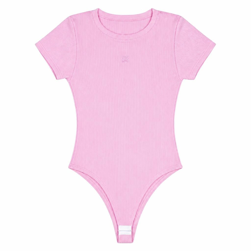 Body Manga Corta con Aplique - Rosado