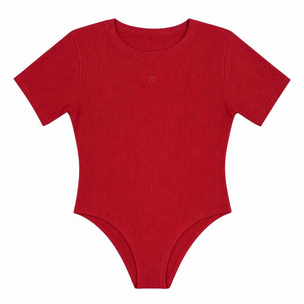 Body Manga Corta Plus - Rojo