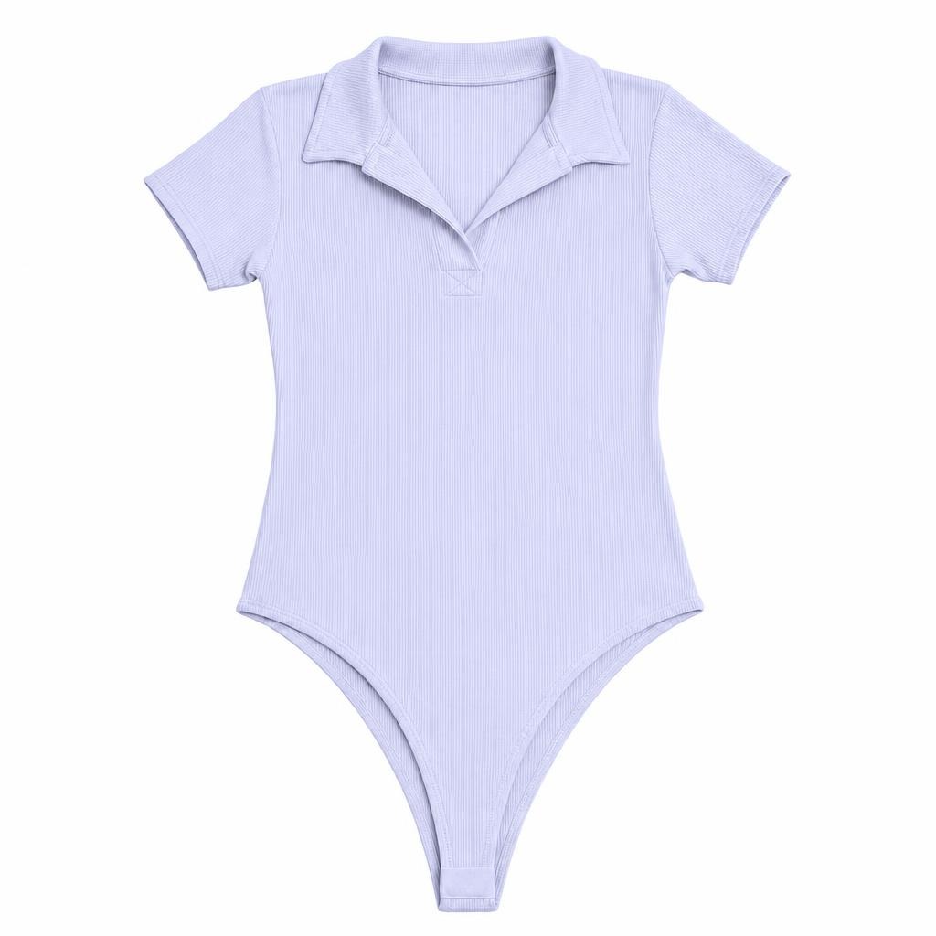 Body Polo Tela Galleta - Blanco