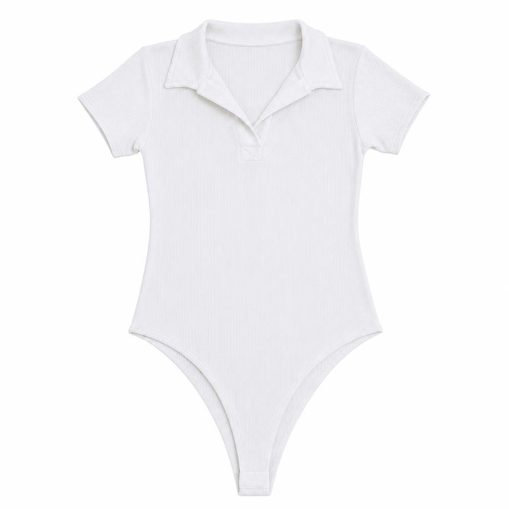 Body Polo Tela Galleta - Marfil
