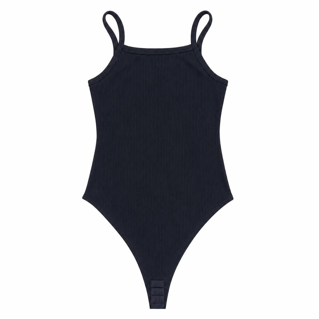 Body Tira Combinado - Negro + Marfil