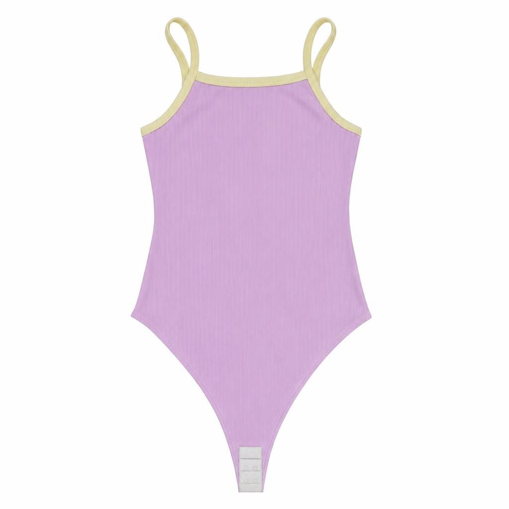 Body Tira Combinado - Rosado + Amarillo