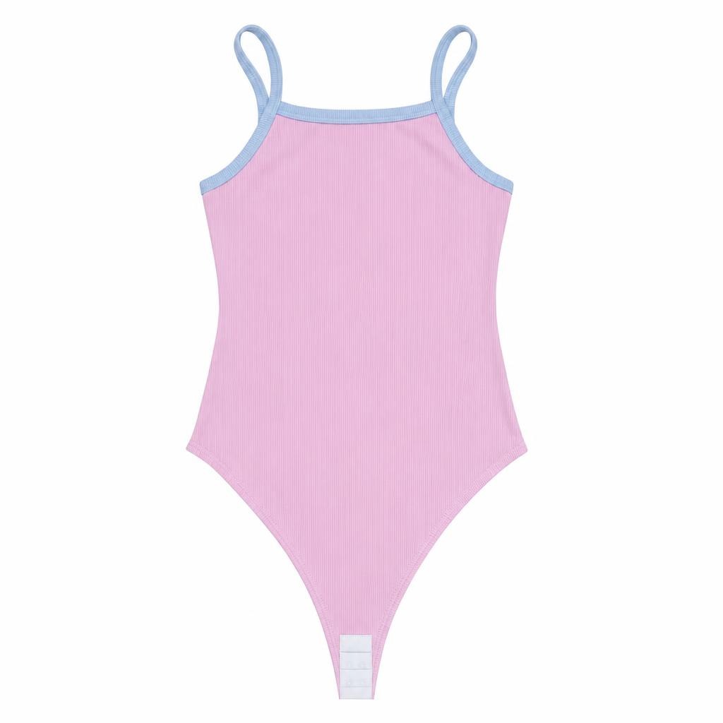 Body Tira Combinado - Rosado + Azul bebé