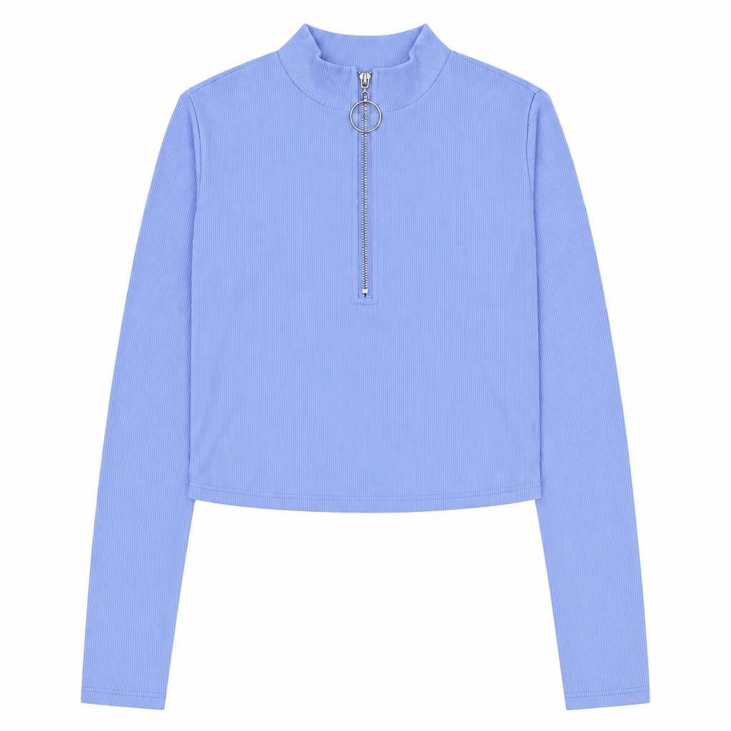 Buso Cuello Alto Cierre - Azul bebé