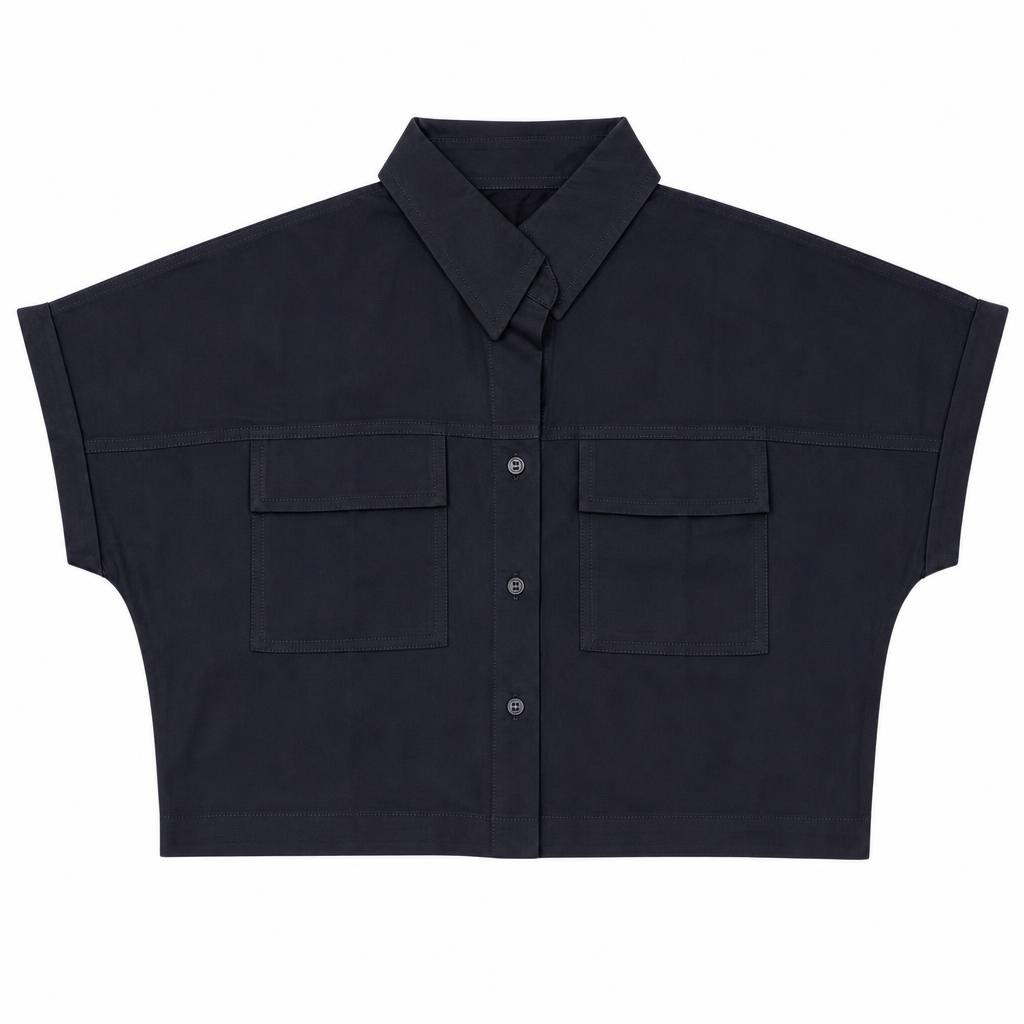 Camisera Dos Bolsillos - Negro