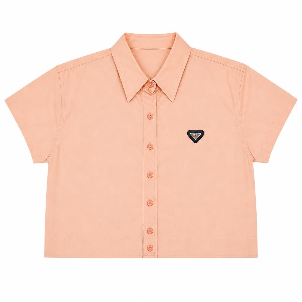 Camisera Oversize Manga Corta - Naranja