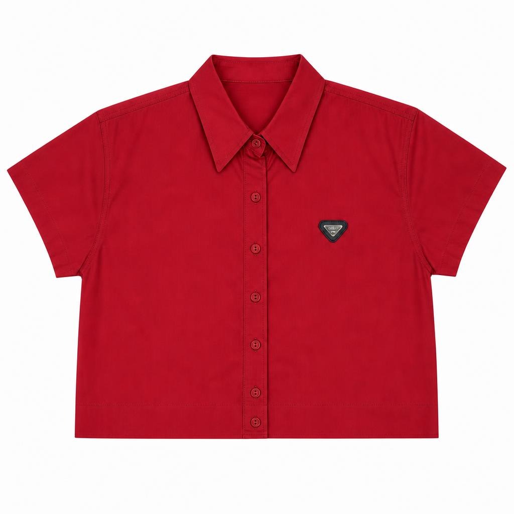 Camisera Oversize Manga Corta - Rojo