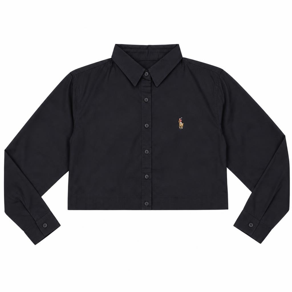 Camisera Oversize Manga Larga - Negro