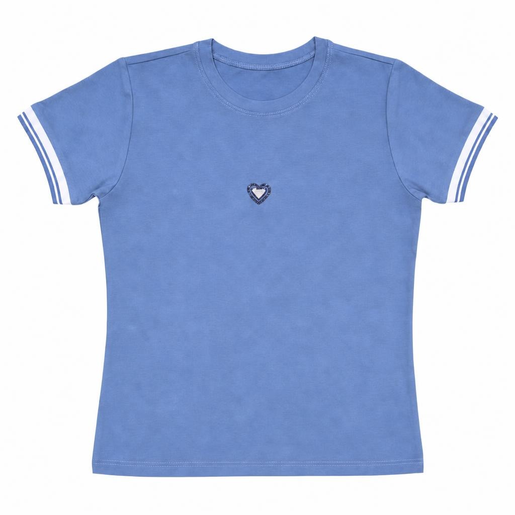 Camiseta Prada Puños Tejidos - Azul