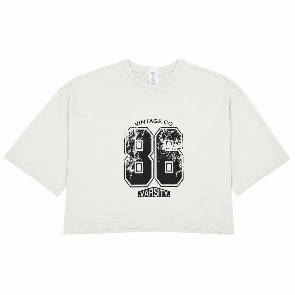 Oversize Corta Vintage - Blanco