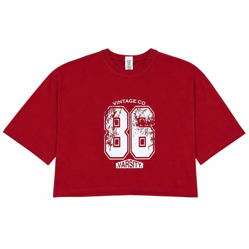 Oversize Corta Vintage - Rojo