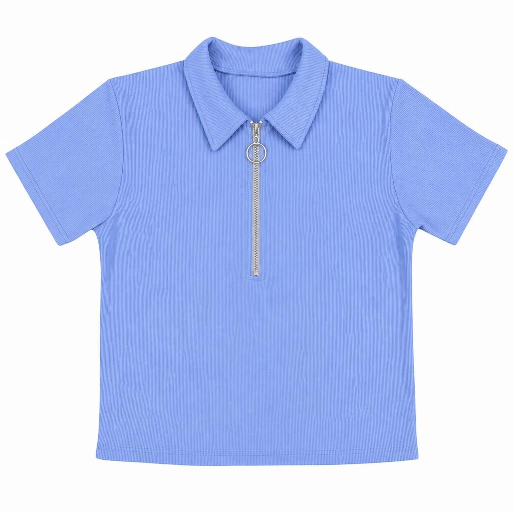 Polo con Cierre Plus - Azul bebé