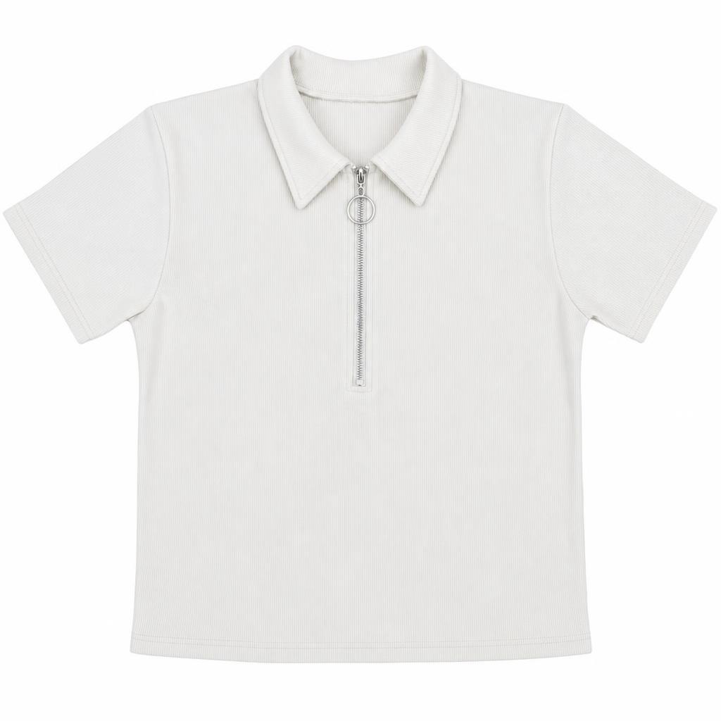 Polo con Cierre Plus - Marfil
